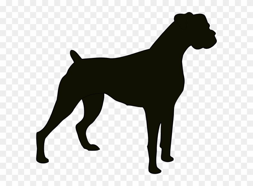 Com Cliparts S P C X B Q Boxer Silhouette Hi - Boxer Dog Silhouette Vector Free - Png Download