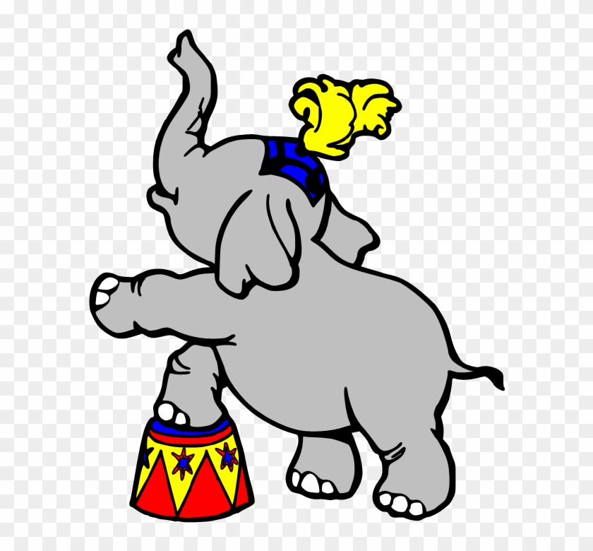 Clip Library Cartoon Library - Circus Elephants Clipart - Png Download #1529580