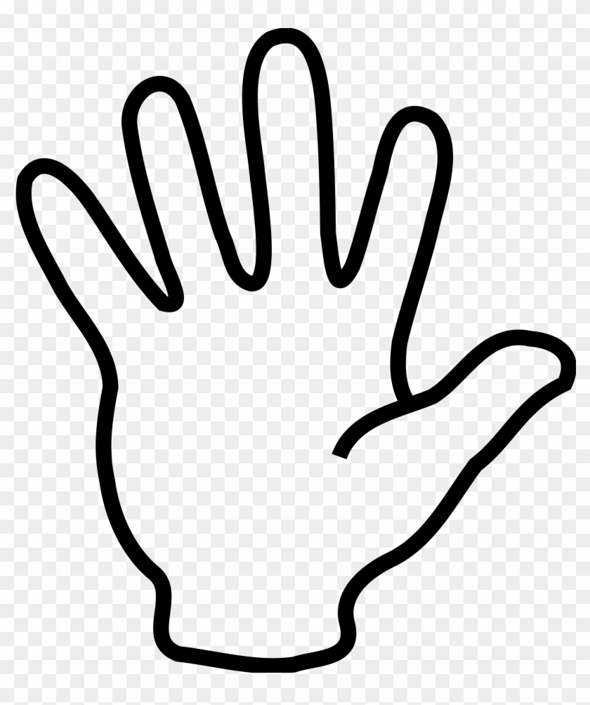 Open Cartoon Hand 5 Fingers Clipart Pikpng