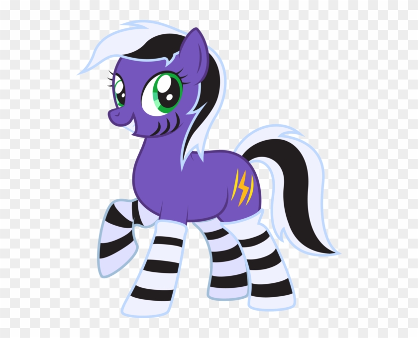 Lightning Stripe, Black And White Mane, Clothes, Derpibooru - Cartoon Clipart #1530453