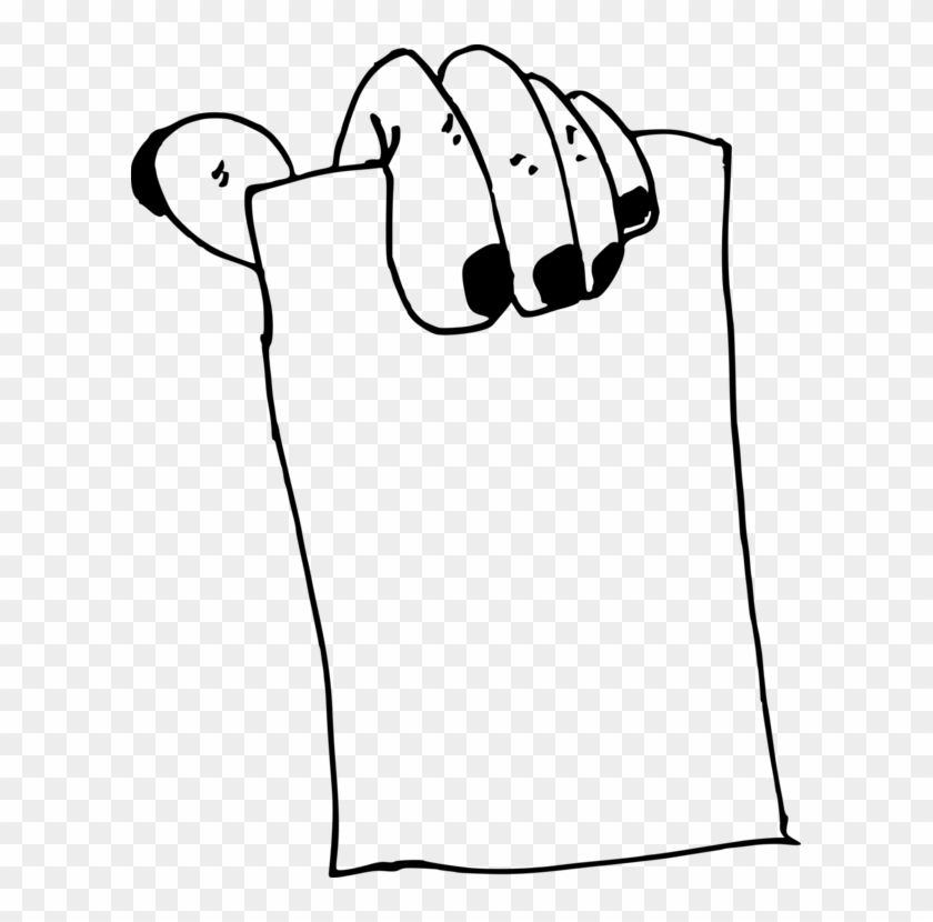 Paper Computer Icons Drawing Download Cartoon - Hand Holding A Paper Clipart - Png Download #1530457