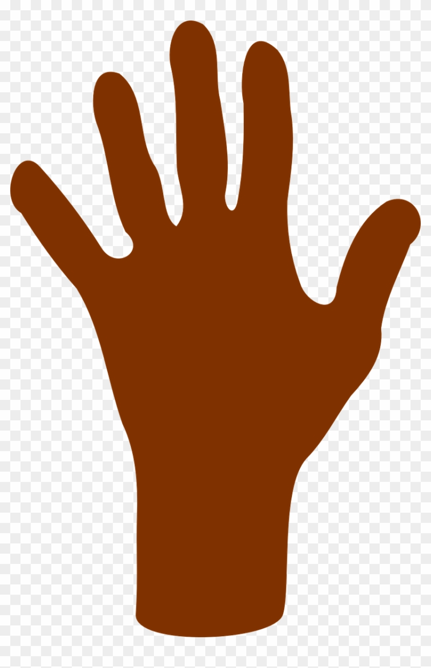 Hand Fingers Silhouette - Cartoon Back Of Hand Clipart #1530491