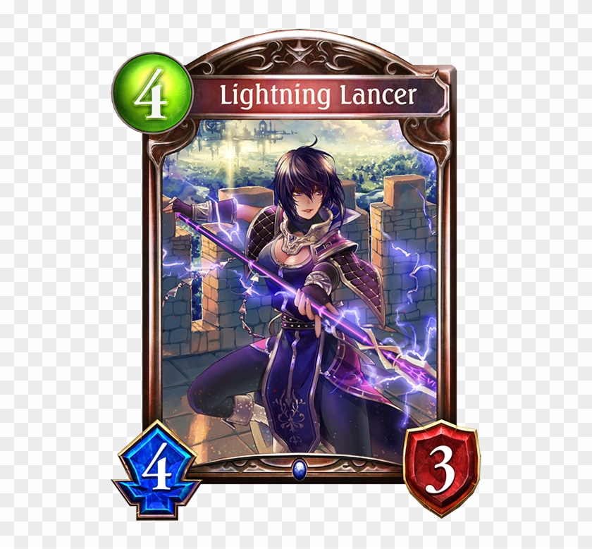 Unevolved Lightning Lancer Evolved Lightning Lancer - Shadowverse Card Clipart