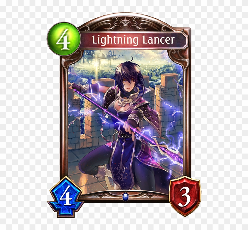 Unevolved Lightning Lancer Evolved Lightning Lancer - Shadowverse Card Clipart #1530647