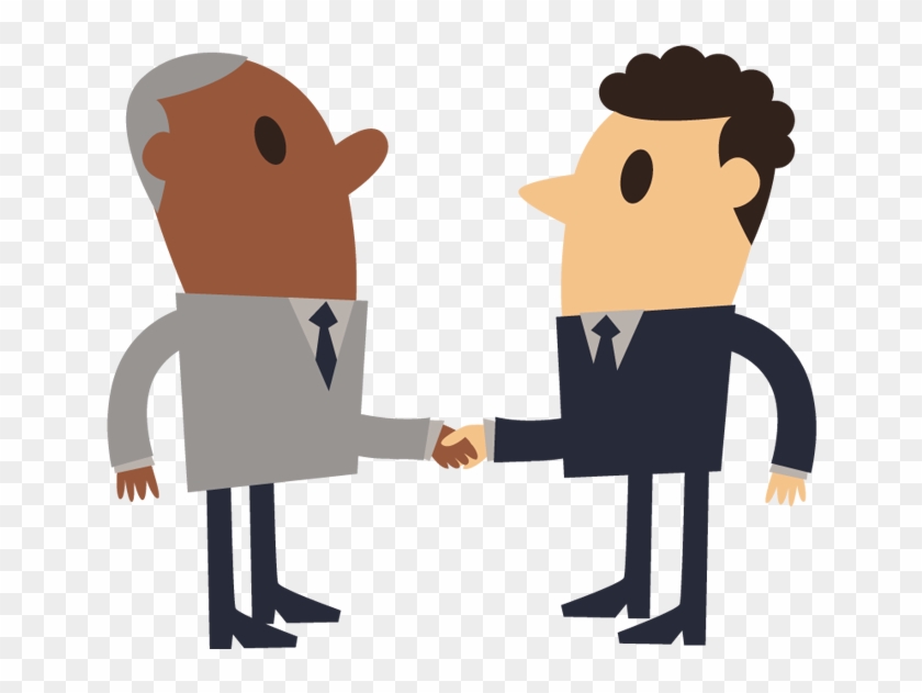 Free Business Shake Hand Simple Cartoon Of Shaking - Cartoon Businessman Shaking Hands Clipart