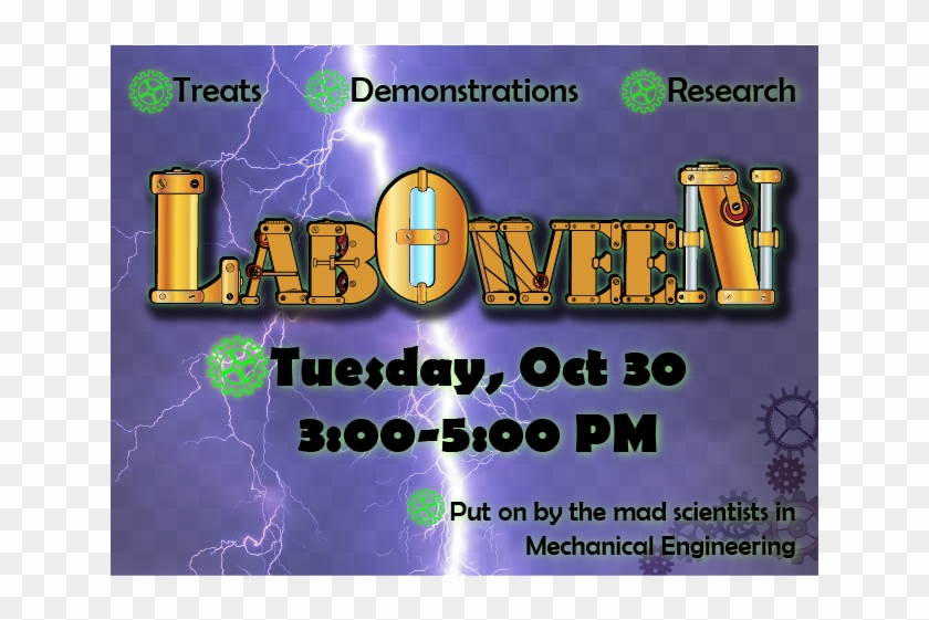 Laboween Oct 30, 3-5 Pm - Graphic Design Clipart #1531049