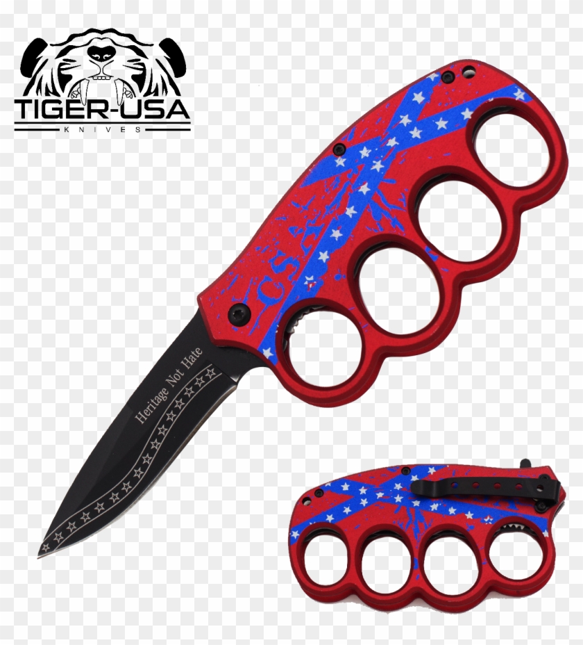 Brass Knuckle Folding Knife - Pocket Knives American Flag Clipart
