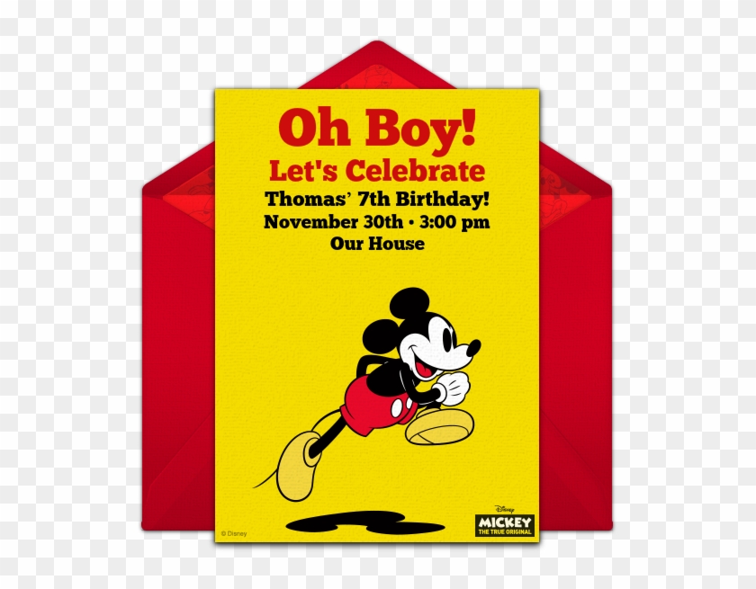 Classic Mickey Mouse Online Invitation - Graduation Cap Clipart #1532054