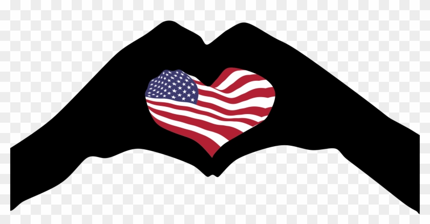 Clip Art Heart American Flag - Png Download #1532121