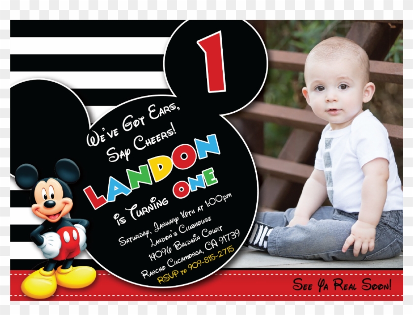 Mickey Mouse Birthday Invitations - Mickey Mouse Clipart