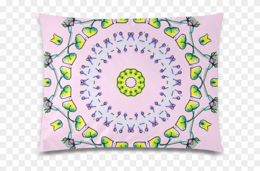 Circle Dance Yellow Leaves Flower Matrix Mandala Pink - Circle Clipart