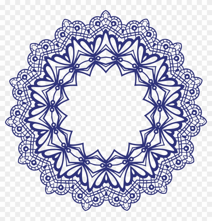 Lace Clip Art - Mandala Frame Png Transparent Png