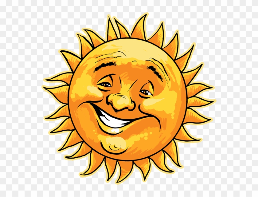 Clipart Of The Sun - Sun With A Creepy Face - Png Download