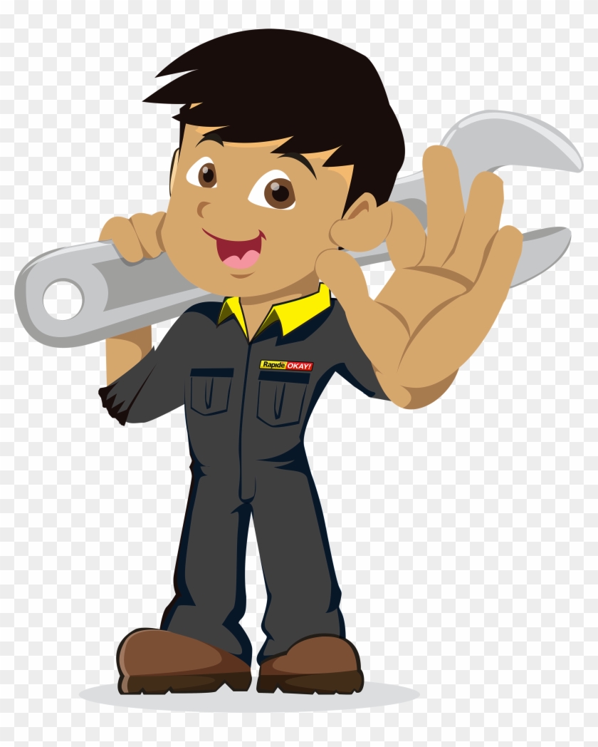 Mechanic - Cartoon Clipart