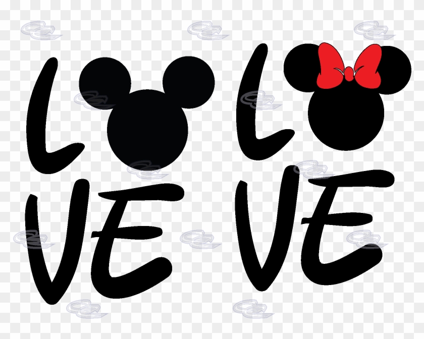 Minnie Love Png - Love Mickey Y Minnie Clipart #1533375