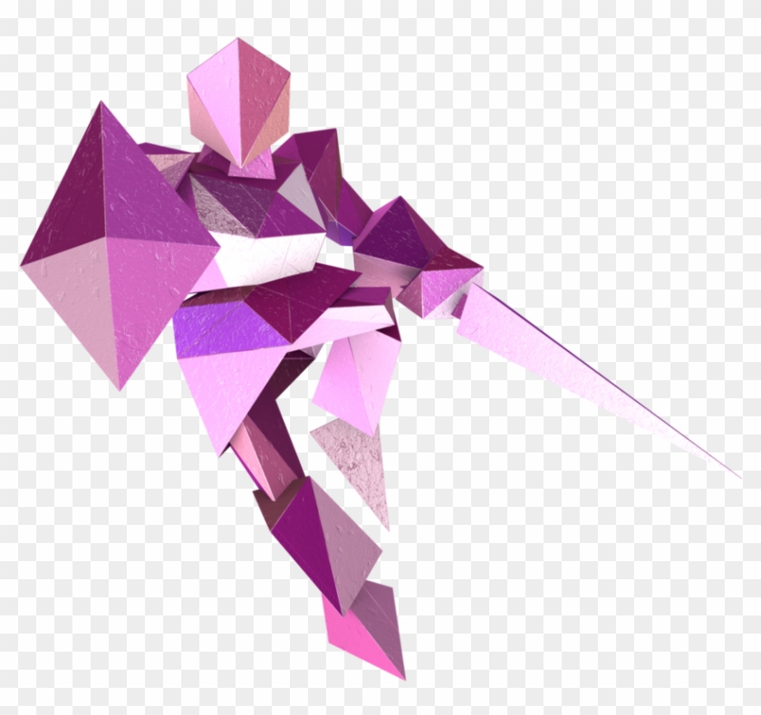 View Samegoogleiqdbsaucenao Fighting-polygon , - Origami Clipart #1533636