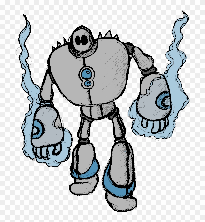 Golem Col - Cartoon Cool Robot Drawings Clipart #1533910