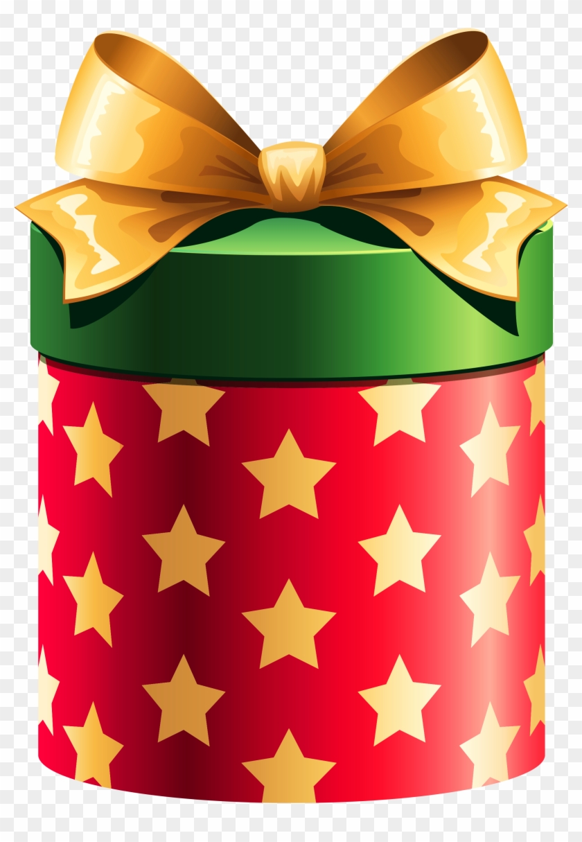 View Full Size - Round Christmas Gift Box Clipart #1533911