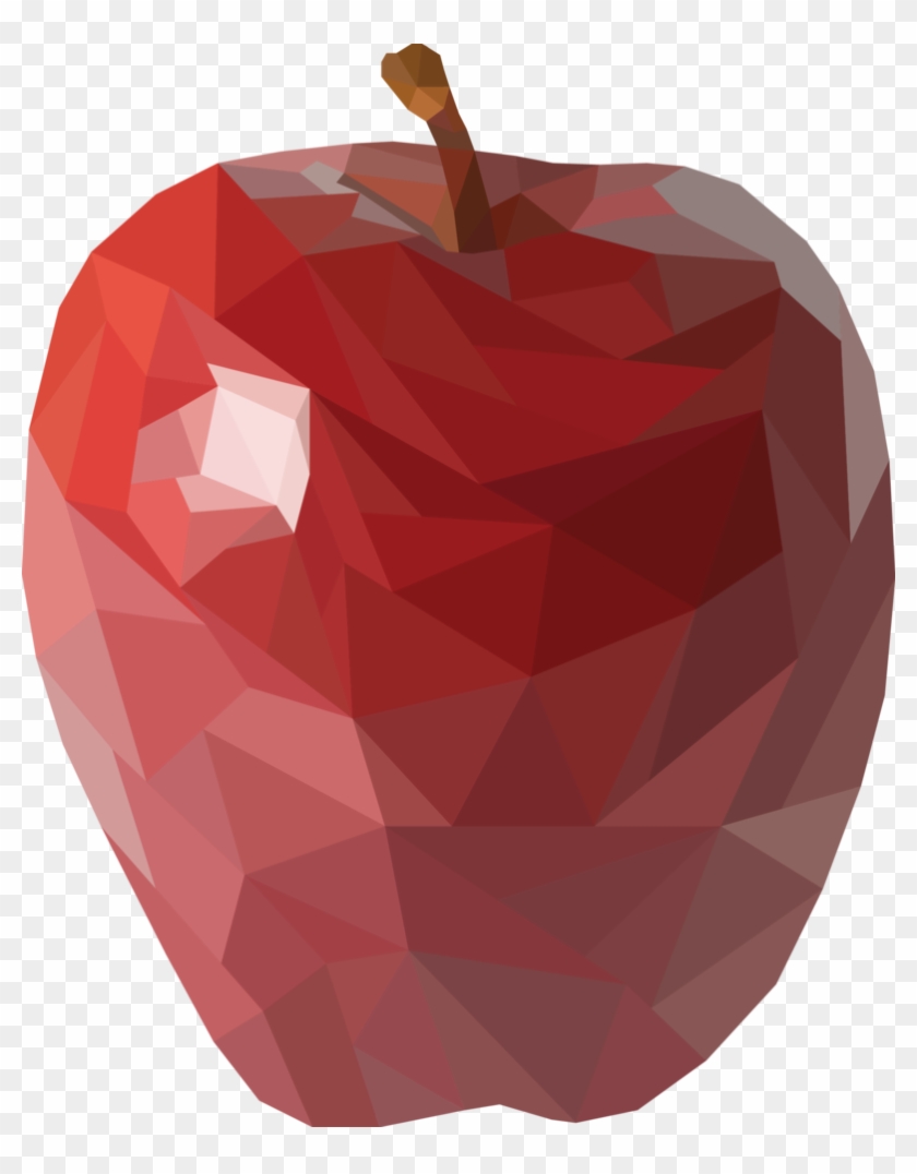 Polygon Art Png - Polygon Art Apple Clipart