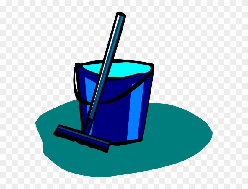 Mop And Bucket Blue Svg Clip Arts 600 X 558 Px - Png Download
