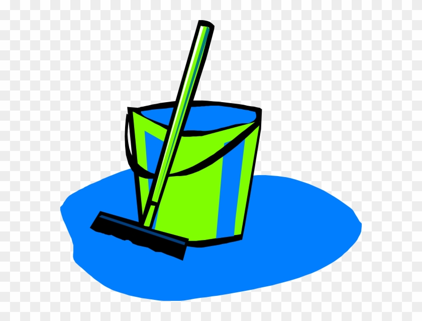 Mop And Bucket Blue Svg Clip Arts 600 X 558 Px - Png Download #1534527
