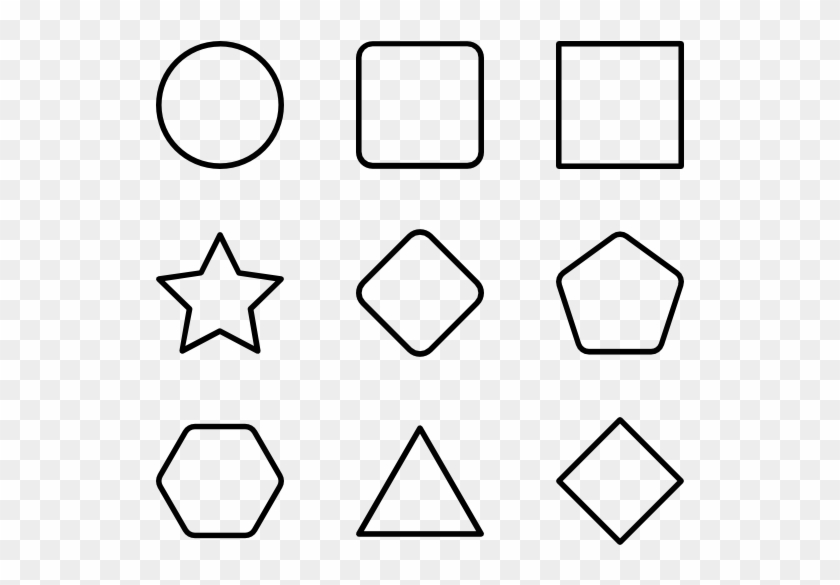 Shapes - Line Art Clipart #1534587