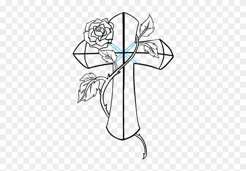 Download How To Draw A Cross With A Rose In A Few Easy Steps Cross