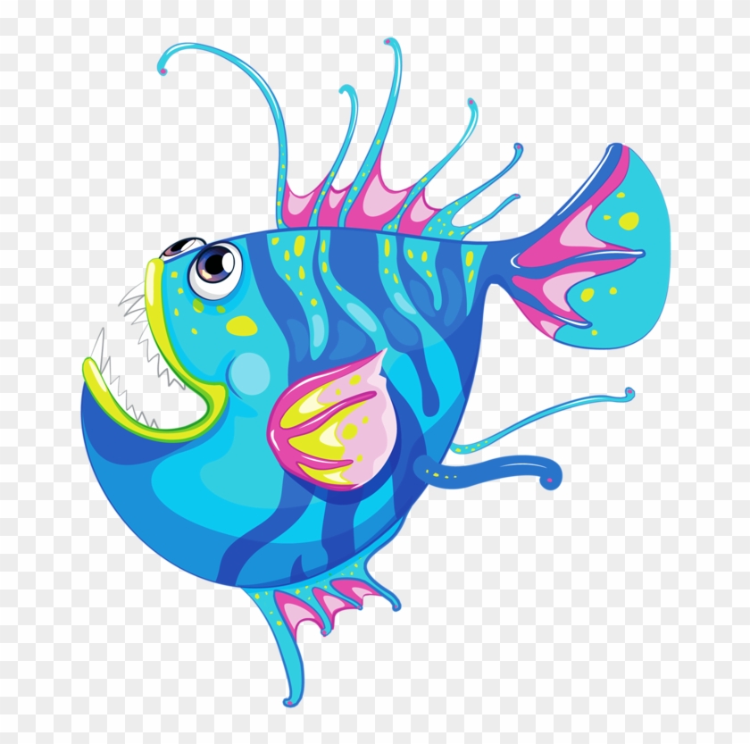 Vector Free Library Angler Fish Clipart At - Illustration - Png Download