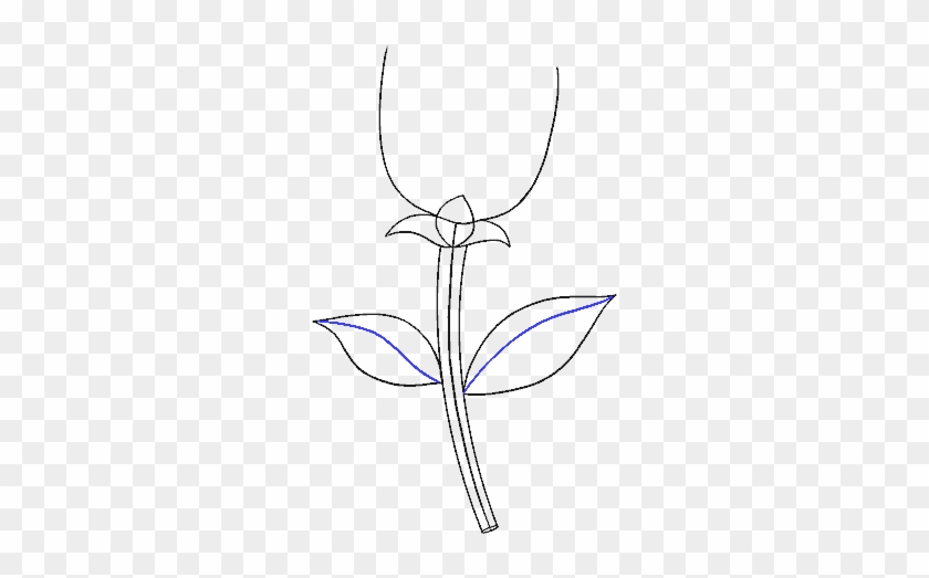 Drawn Simple Rose - Drawing Clipart #1535366