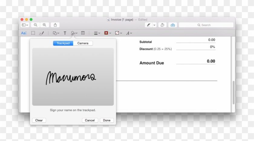 Insert Png Signature Into Pdf - Sign A Pdf Clipart #1535396
