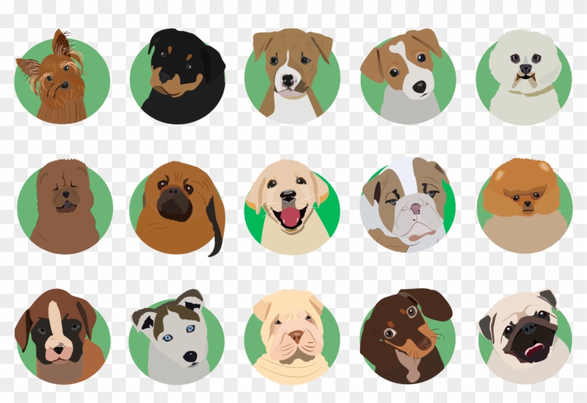 Dog Breeds Icons Jpg Free Download - Dog Breed Clip Art Free - Png Download