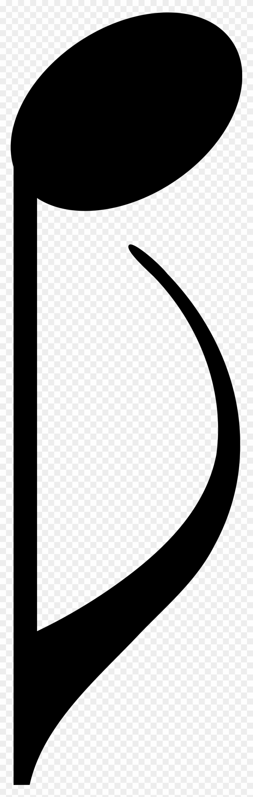 Upside Down Quarter Note Png - Music Note Upside Down Clipart