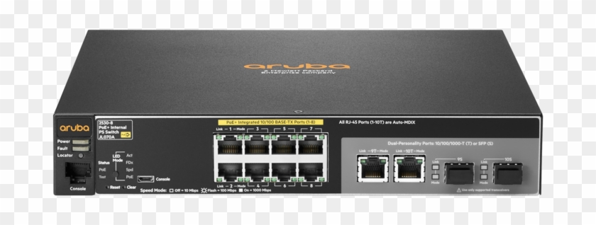 Aruba 2530 8 Poe Internal Ps Switch Center Facing - Aruba 2530 8g Poe+ Switch Clipart #1536322
