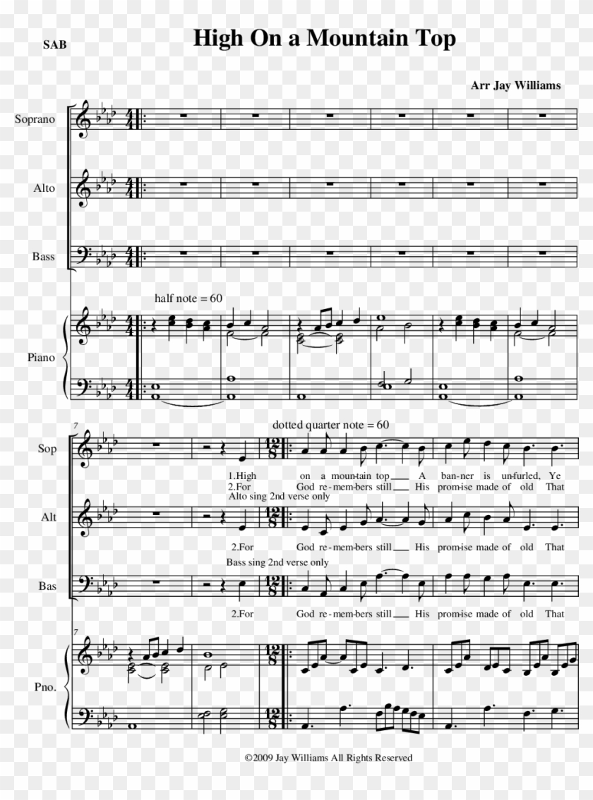 Sheet Music Picture - Will Follow Him Piano Sheet Clipart