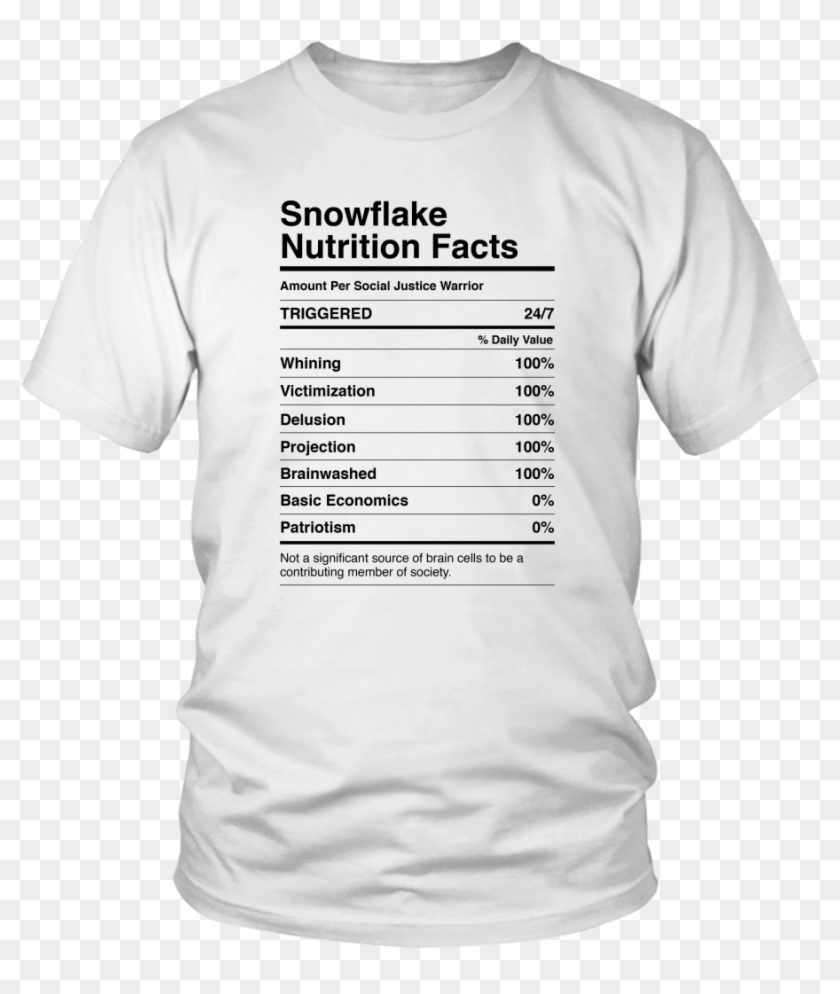 Snowflake Nutrition Facts - Jeff Dunham Passively Aggressive Tour Shirt Clipart #1536934