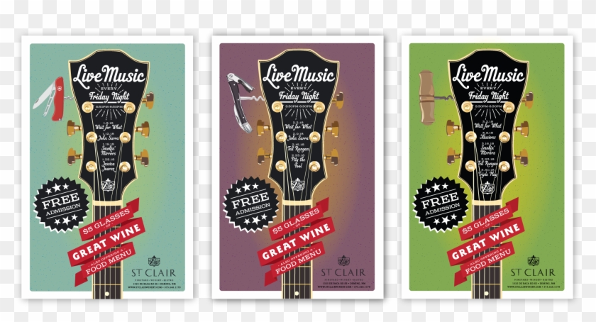 Clair Winery Live Music Poster Series Designed By Miranda - Poster Clipart