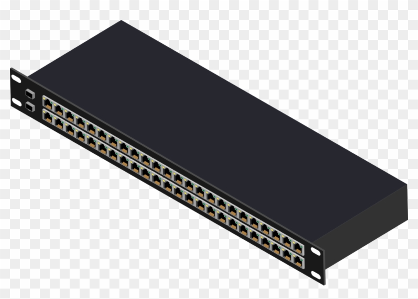 Network Switch Electrical Switches Electronics Ethernet - Patch Panel Clipart - Png Download #1537113