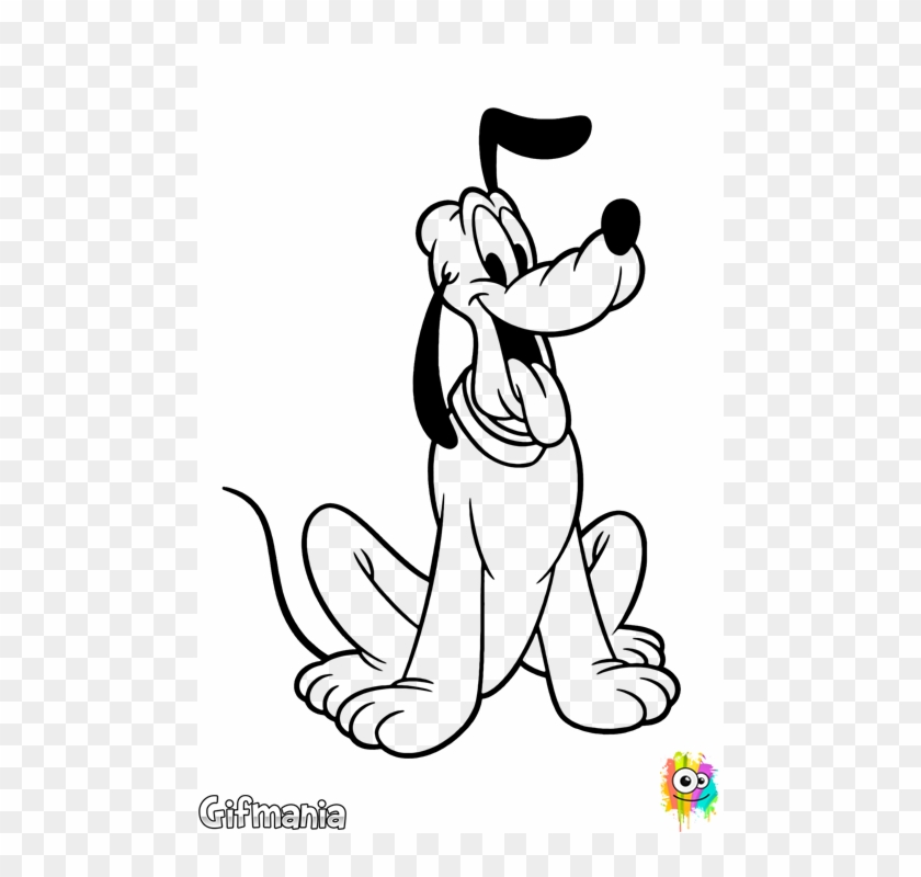 Drawn Disney Pluto Dog - Pluto Disney Black And White Clipart