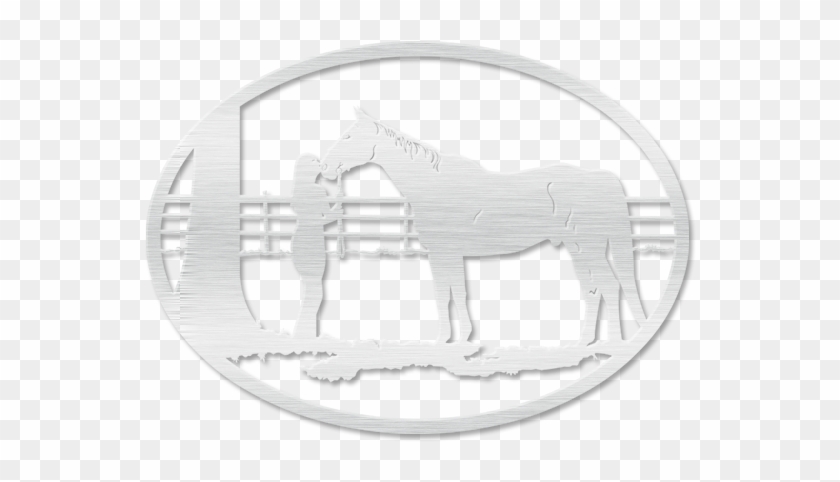 Girl And Horse Silhouette - Mane Clipart