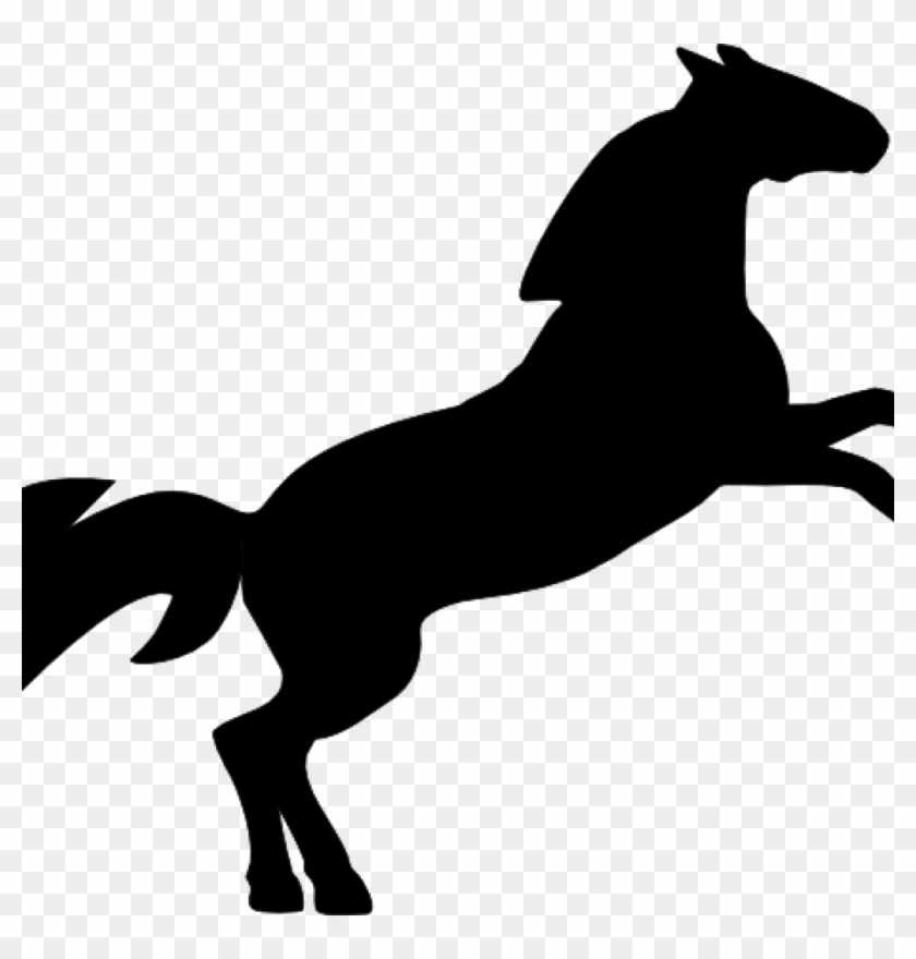Horse Jumping Clipart Jumping Horse Silhouette Clip - Cartoon Jumping Horse - Png Download #1538463