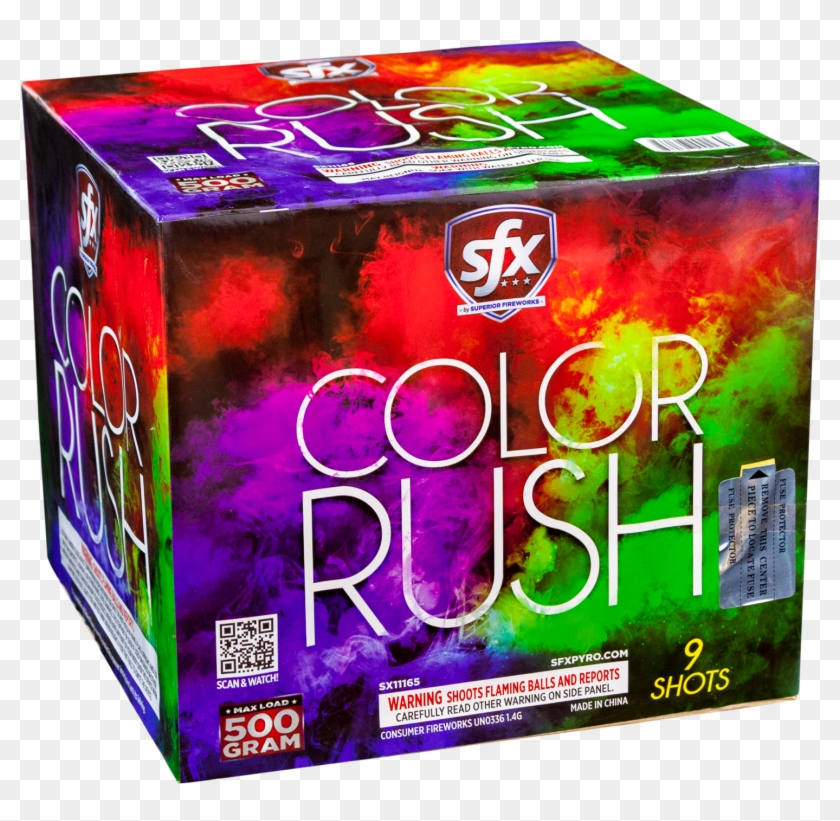 Color Rush, 500g Repeaters, Sfx Fireworks - Box Clipart