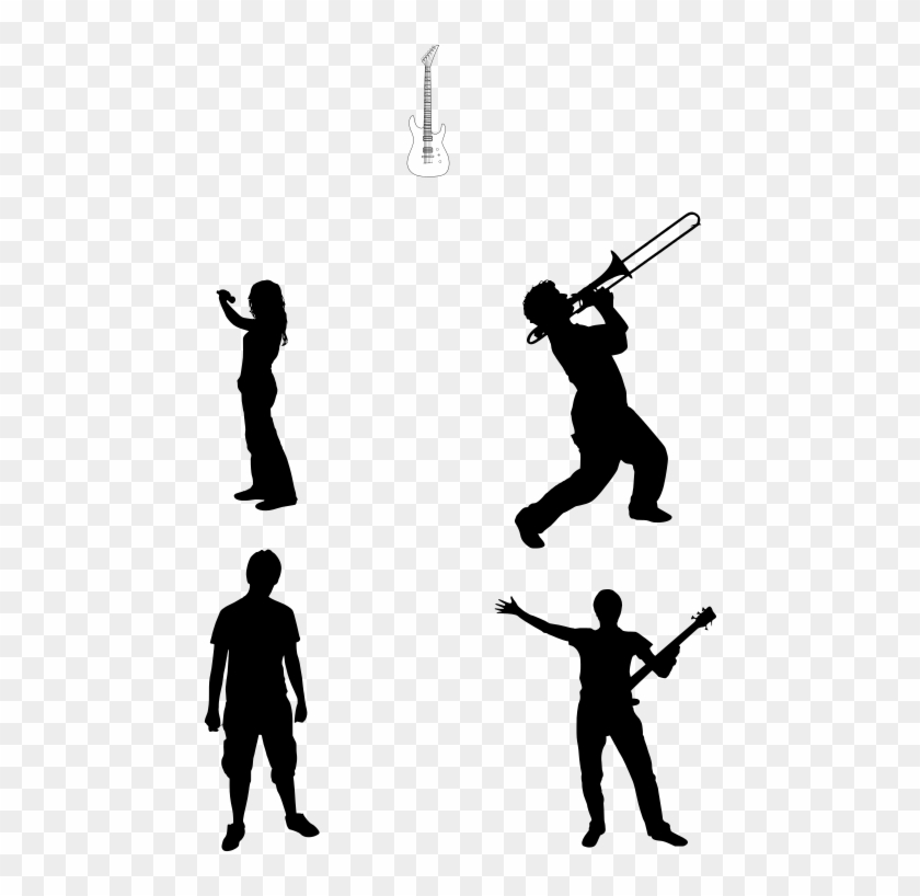Find The Musician Who Has Lost Their Instrument - Wind Band Silhouette Clipart