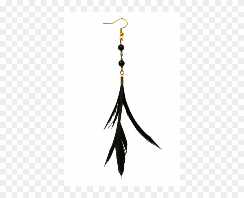 Lana Feather Earring - Earrings On Black One Piece Clipart #1539706