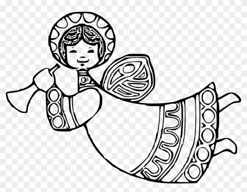 Banner Black And White Stock Baby Angel Png Transparent - Christmas Angels Clipart Black And White