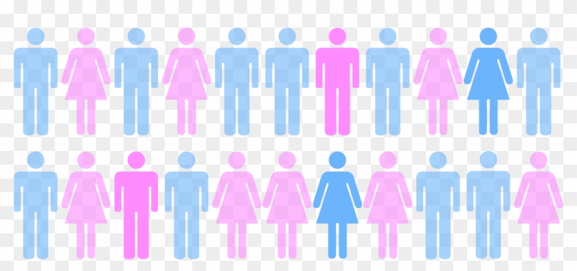 1 In 4 Statistic Sticker (3333x1667) - Male And Female Toilet Signs Clipart #1540780