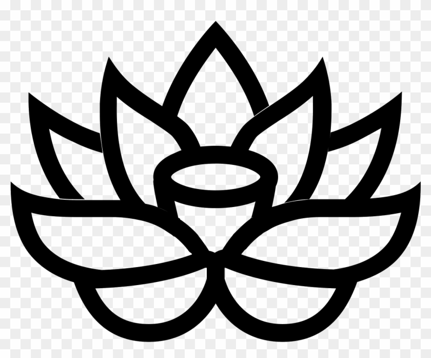 Lotus Icon Free Png And Vector - Лотос Пнг Clipart #1540813