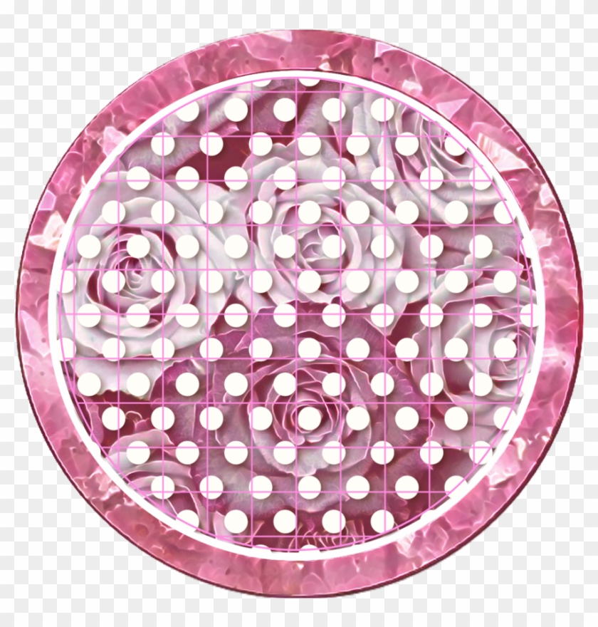 Icon Pink Pinkicon Roses Flowers Icons Backgroundsticke - Circle Clipart #1541114