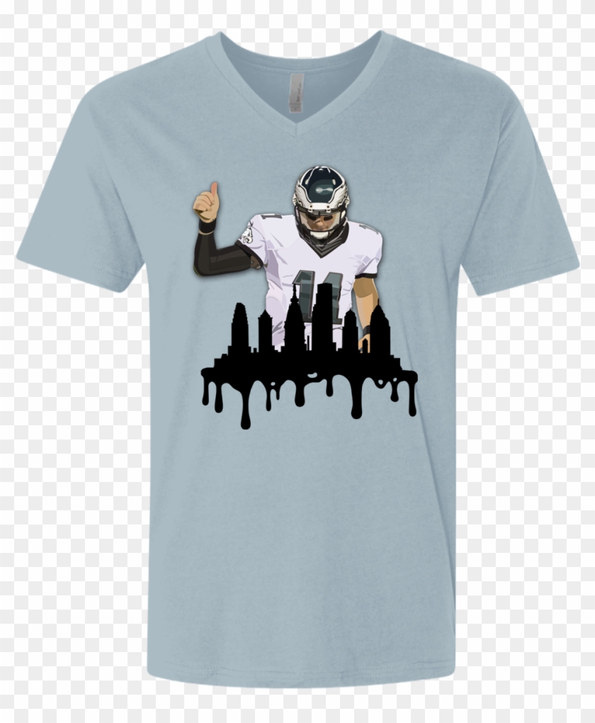 Carson Wentz Fitted V-neck / Philadelphia Eagles - Tequila Shots T Shirts Clipart