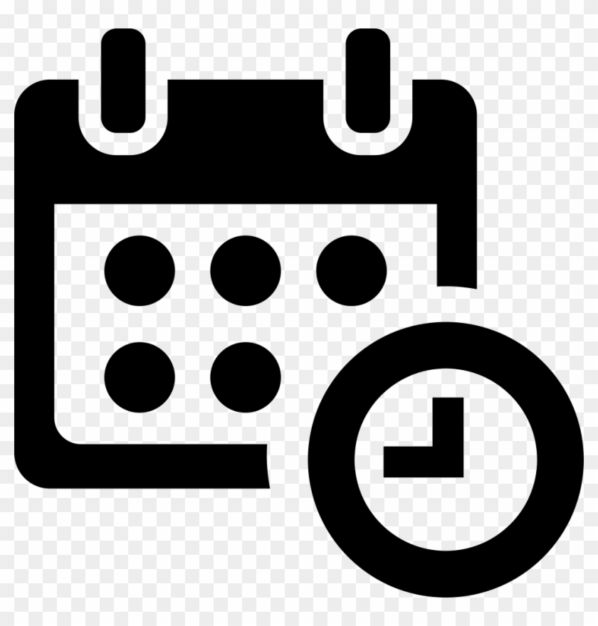 Calendar And Clock Time Administration And Organization - Events Icon Clipart