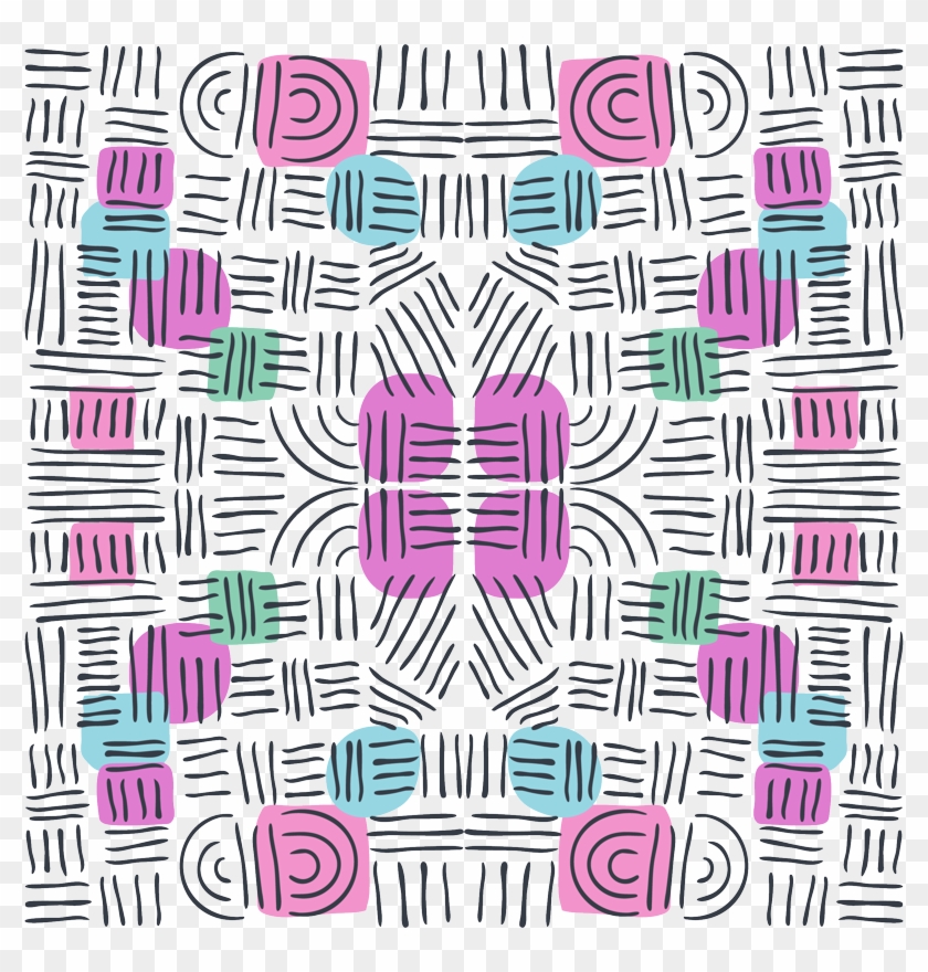 Hand Drawn Geometric - Motif Clipart #1542044